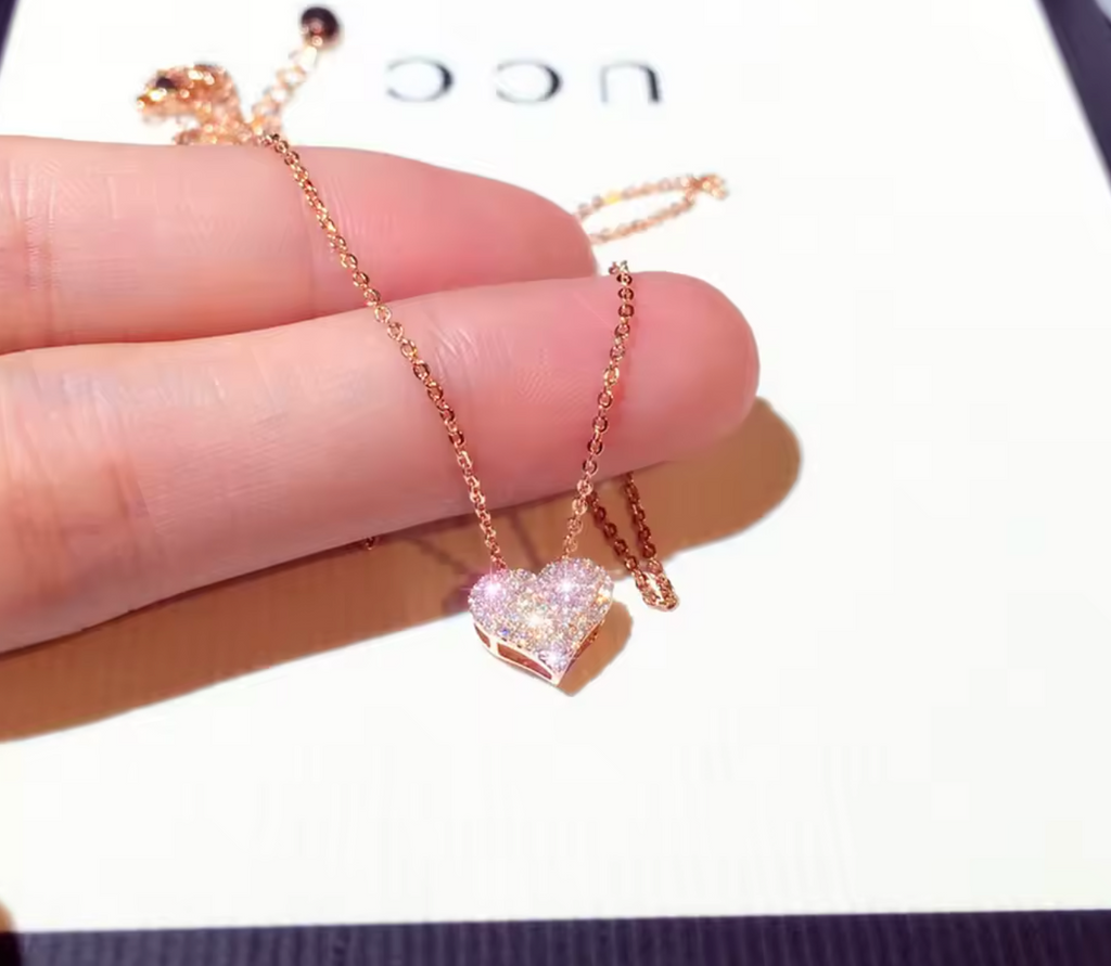 Zircon Love Heart Necklace for Women