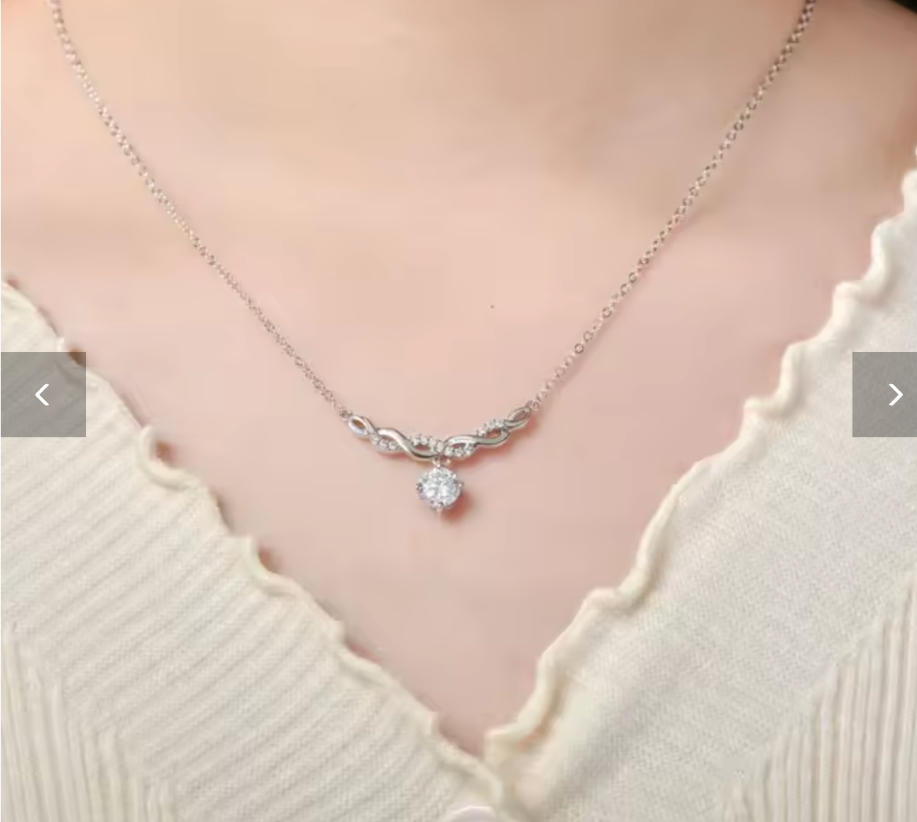 1CT Moissanite Infinite Pendant Necklace