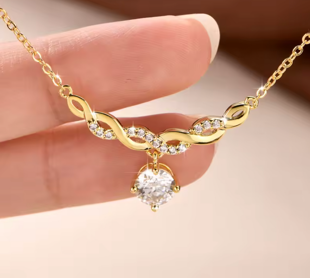 1CT Moissanite Infinite Pendant Necklace