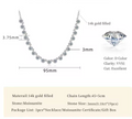 3MM Moissanite Bubble Style Choker Necklace