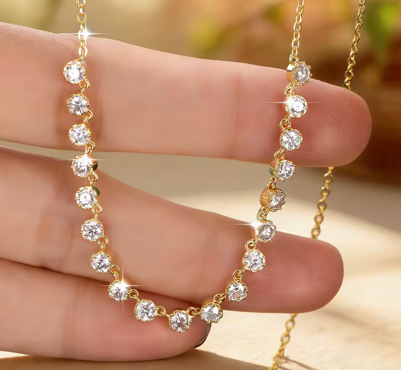 Moissanite Bubble Style Pendant Necklace for Women