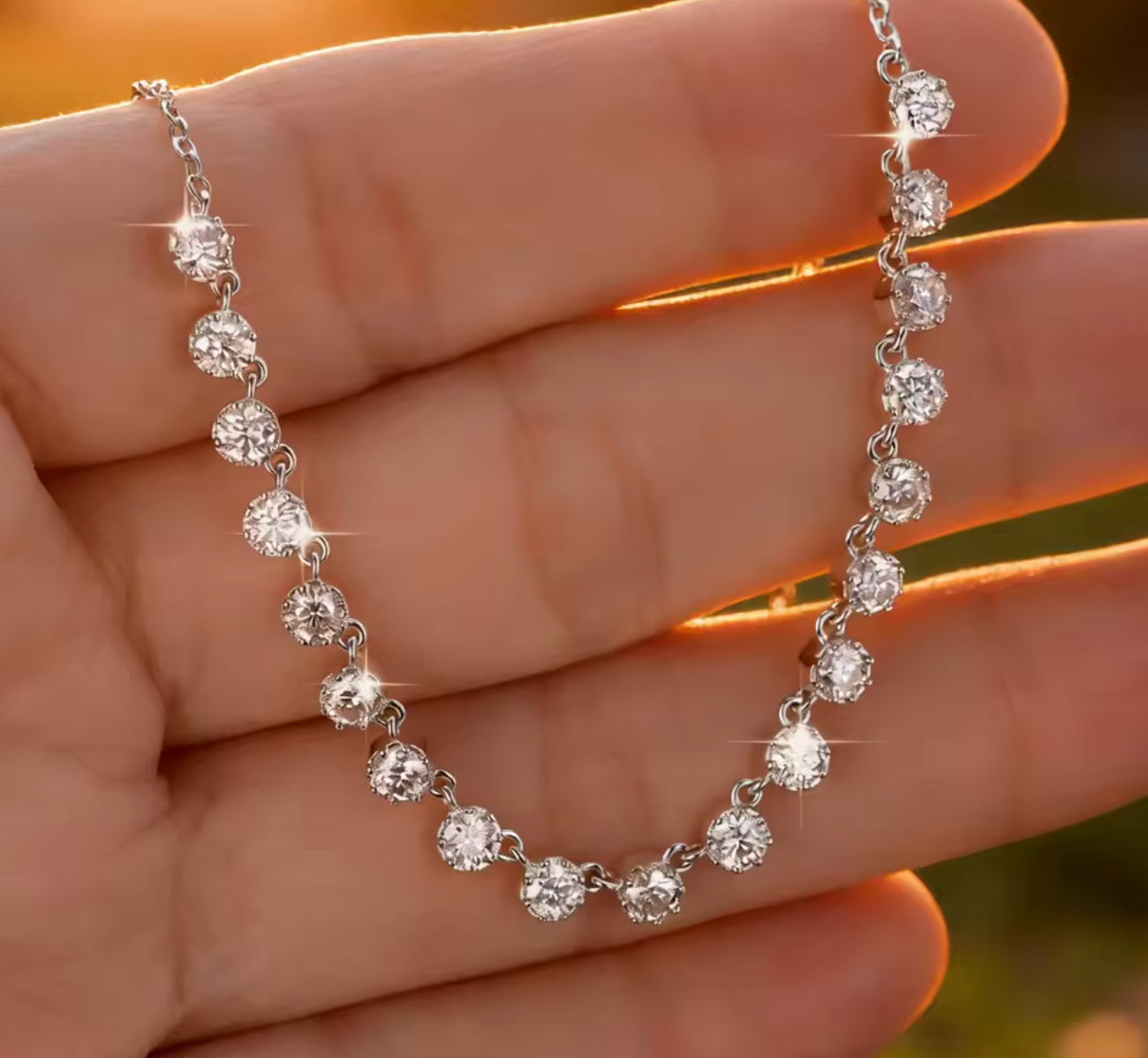 Moissanite Bubble Style Pendant Necklace for Women