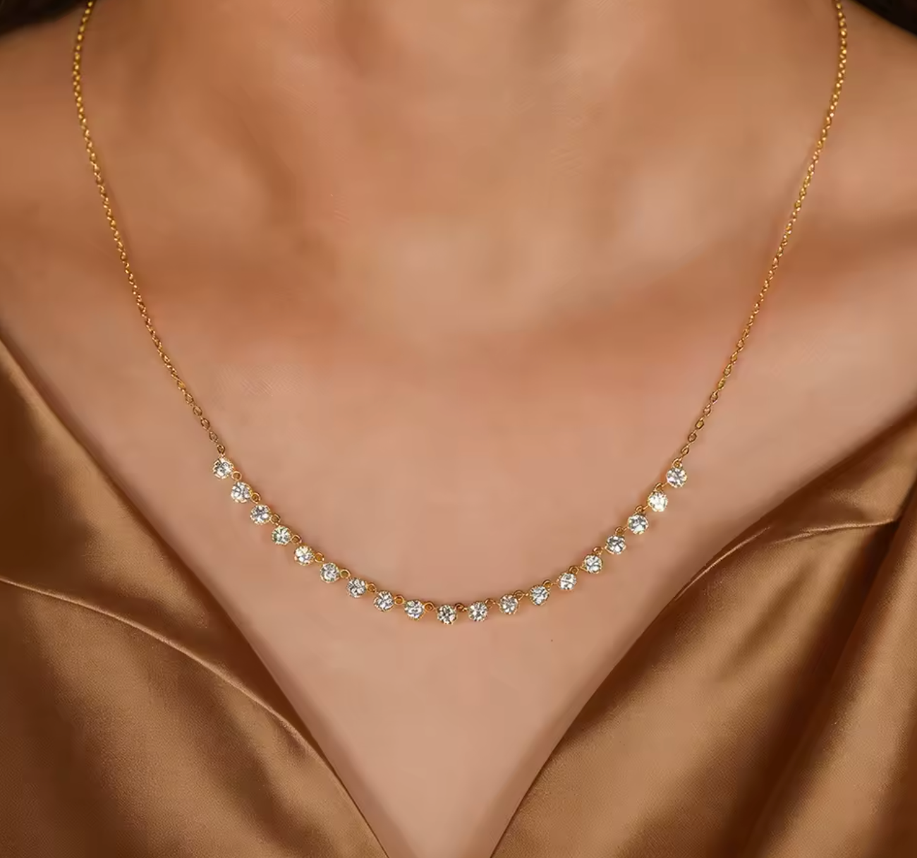 Moissanite Bubble Style Pendant Necklace for Women