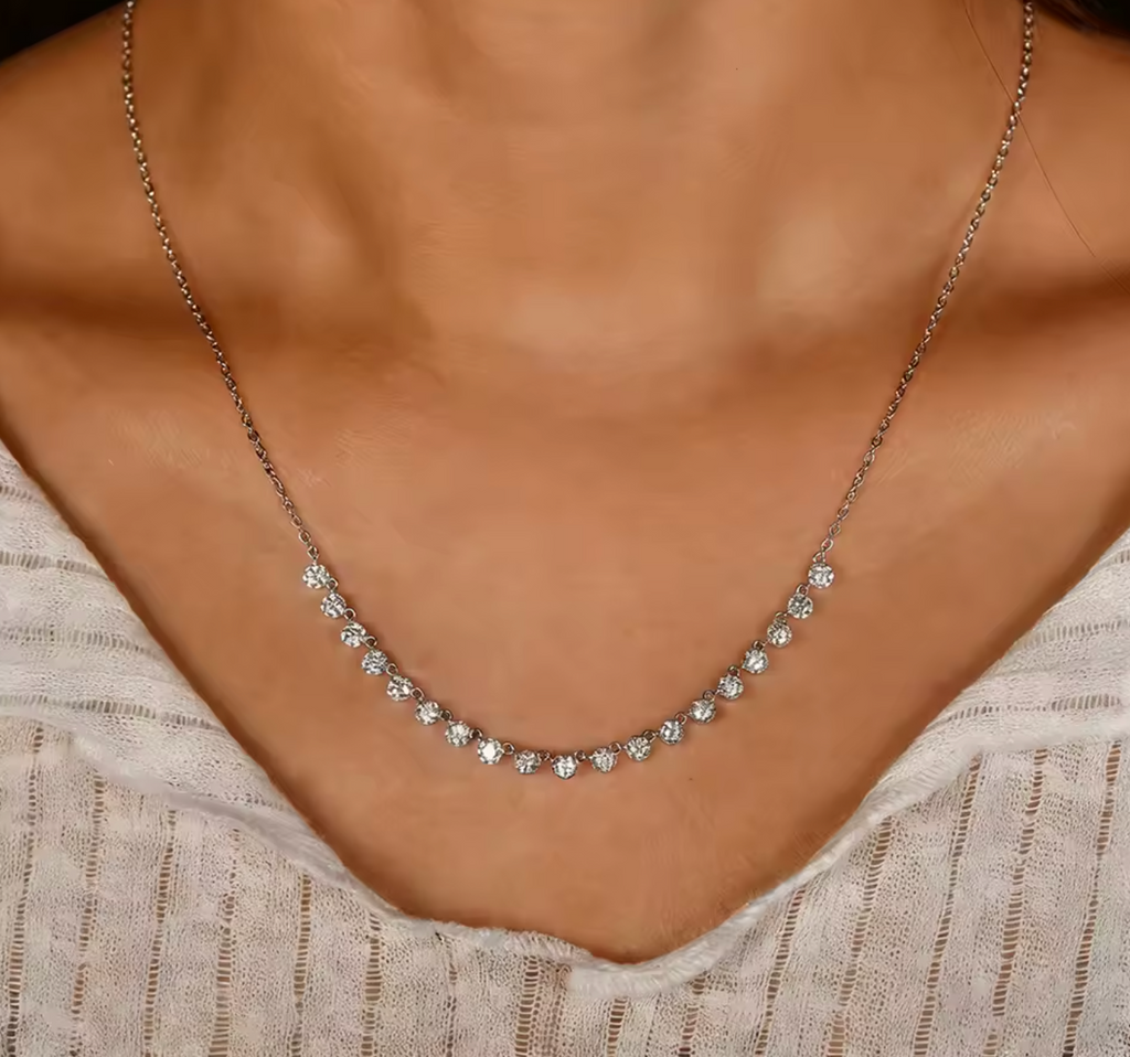Moissanite Bubble Style Pendant Necklace for Women