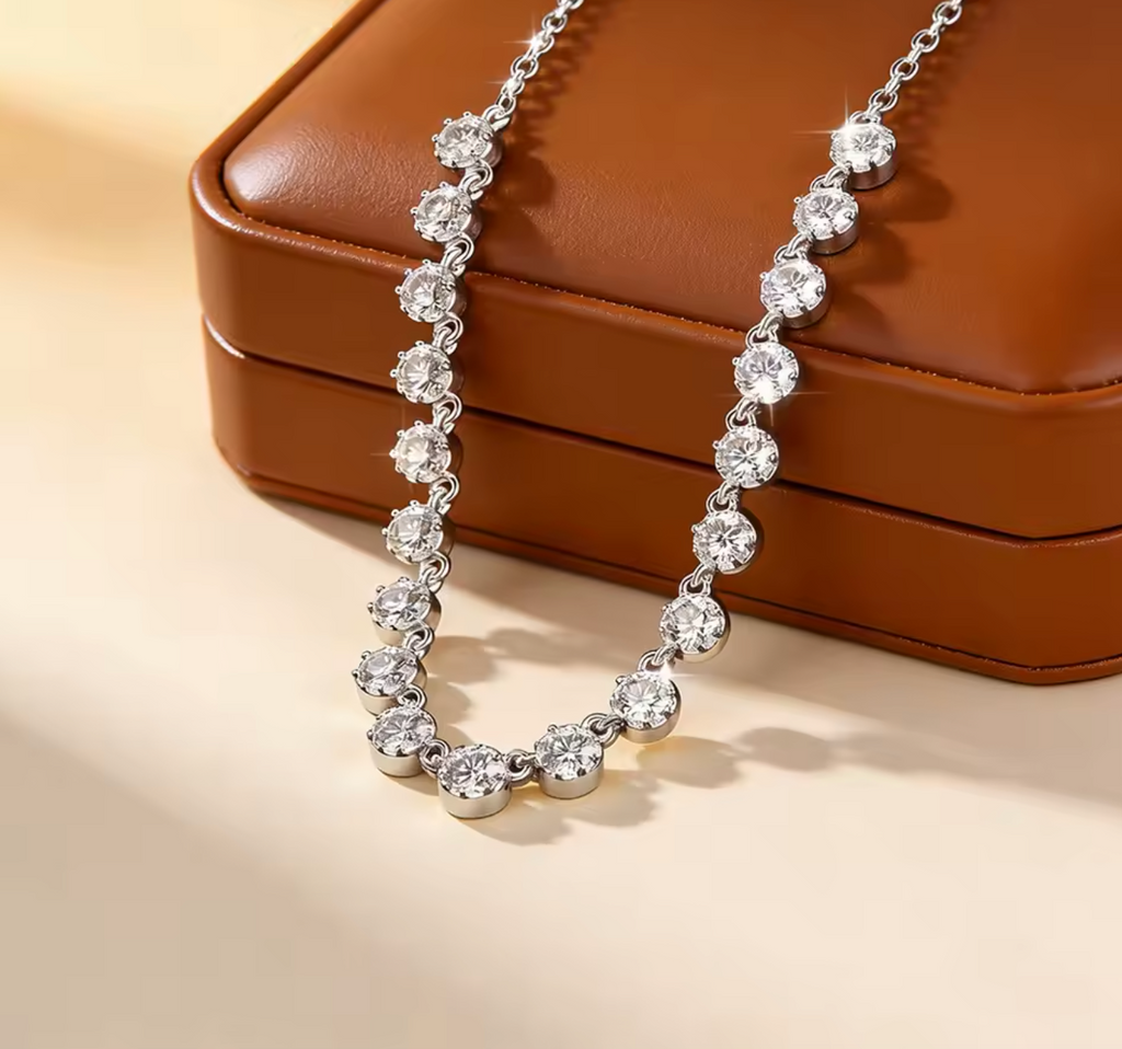Moissanite Bubble Style Pendant Necklace for Women