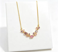 Luxury Tulip Leaf Vine Rhinestone Necklace for Women